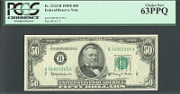 Fr.2112-B, 1950E $50 New York FRN, ChCU, PCGS63-PPQ